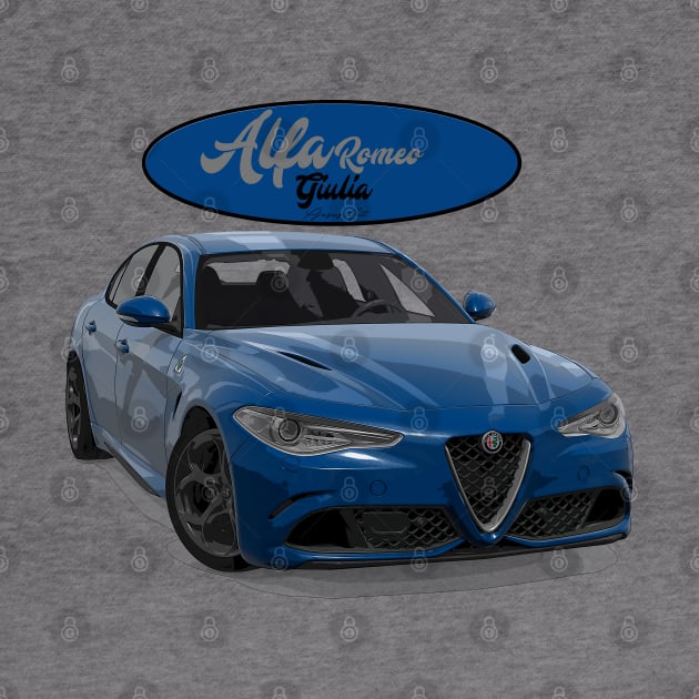 ALFA ROMEO Giulia Blue by PjesusArt